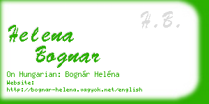 helena bognar business card