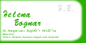 helena bognar business card